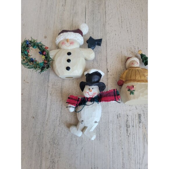 Snowman wreath bird ornament figure xmas set unique - Picture 2 of 9